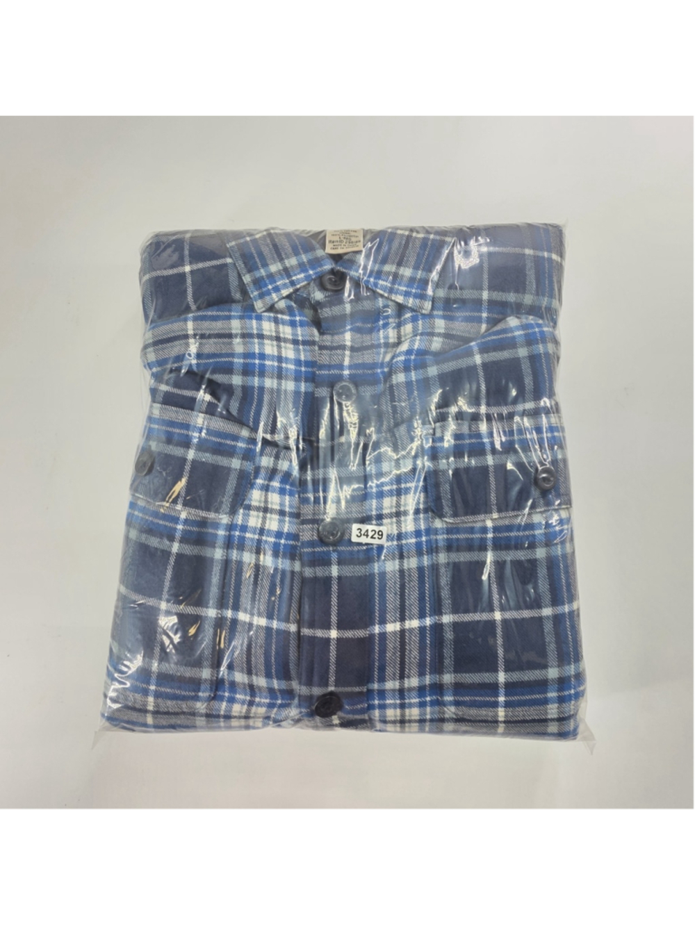 L.L.Bean Fleece Lined Flannel Shirt Jacket Mens L Blue Plaid Workwear - Picture 12 of 12